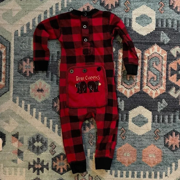 Flap Jack Infant / Baby ‘Bear Cheeks’ One Piece Romper Size 6 Months - Picture 6 of 6